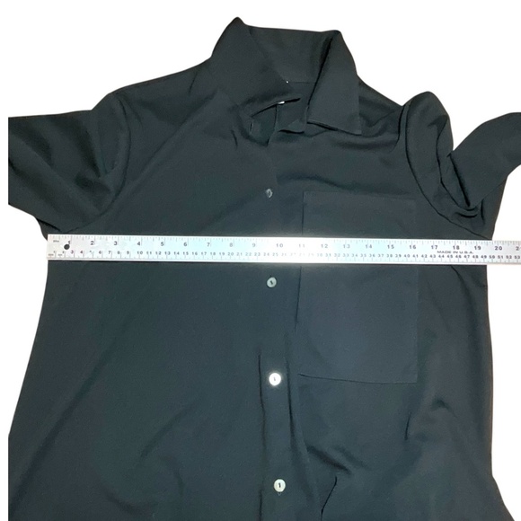 JW Black Maxi Length Shirt Dress / Long Line Blazer / Duster Sz L - Picture 5 of 10